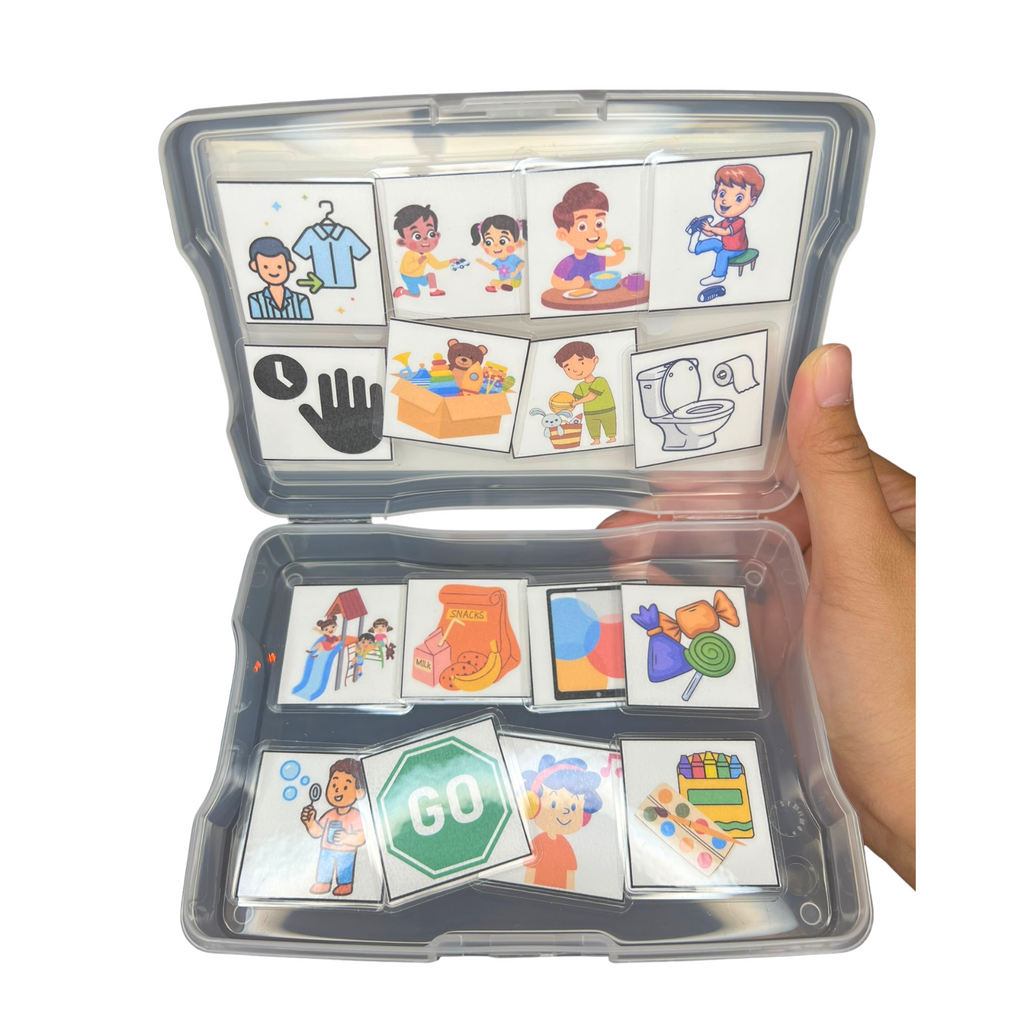 First-Then Card and Travel Case Combo