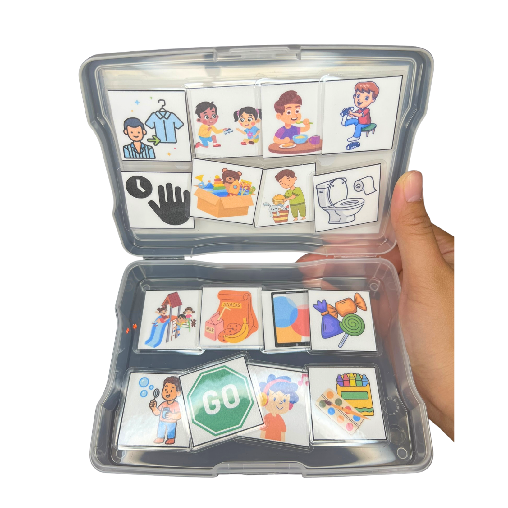 First-Then Card and Travel Case Combo